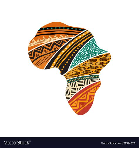The best selection of royalty free silhouette vector art, graphics and stock illustrations. African map silhouette with a traditional pattern Vector Image