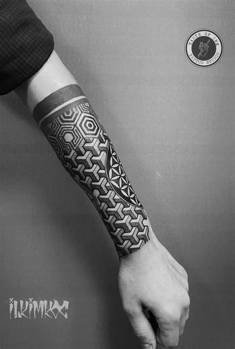 Geometric Tattoo Geometric Tattoo Blackwork Dotwork Geometric