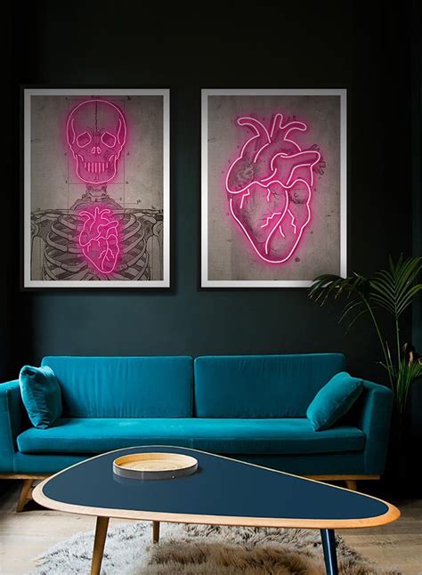 Neon Bedroom Wall Decor Bedroom Room Decor Industrial Style Living