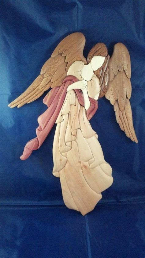 Charlies Angel Wooden Intarsia Hand Made Piece Of Art Using Only