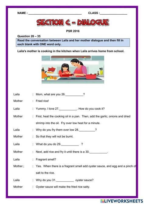 Dialogues Online Worksheet For Year 4 6 You Can Do The Exercises Online Or Download The