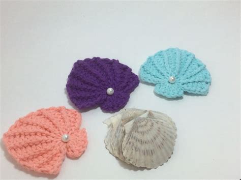 Seashell Crochet Pattern Pdftextured Seashell Etsy