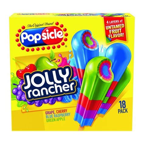Popsicle Ice Pops Candy Flavor Ice Pops 40 Calories Per Ice Pop 18