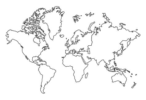 7 Continents Cut Outs Printables World Map Printable