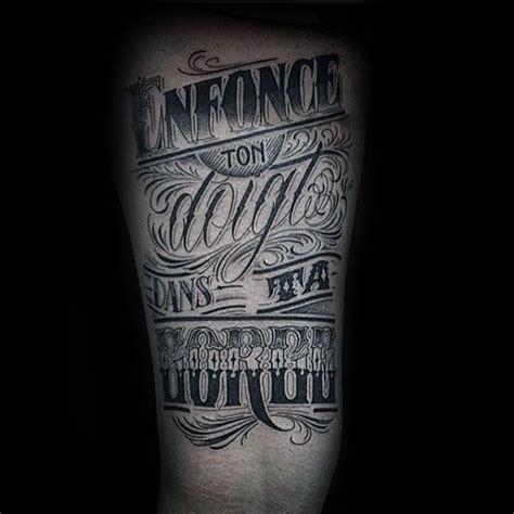 60 Typography Tattoos For Men Word Font Design Ink Ideas