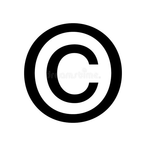 Symbol Für Copyright Zeichen Flache Vektorgrafik Redaktionelles