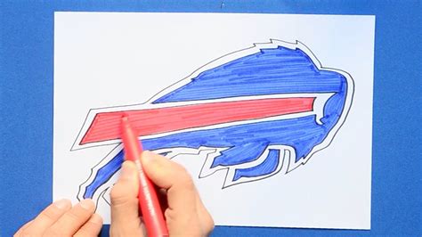 How To Draw The Buffalo Bills Logo Nfl Team Easy Drawings Dibujos