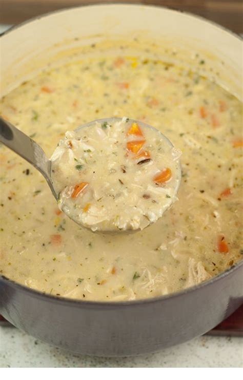 Bring mixture to a boil, then cover and reduce heat to low. Copycat Panera Chicken & Wild Rice Soup | Healthy Soup ...