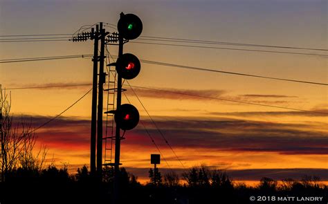Railpicturesca Matt Landry Photo Under A Fiery Sunrise The Signal