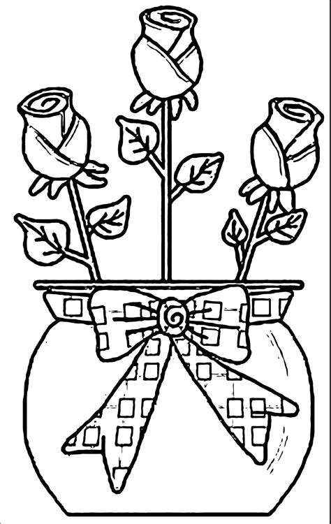 heart rose sketch coloring page wecoloringpagecom