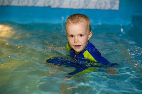 Boy Swimming In The Pool Stock Photo Image Of Water 32862308