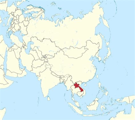 Laos Map Asia Map Of Laos Asia South Eastern Asia Asia