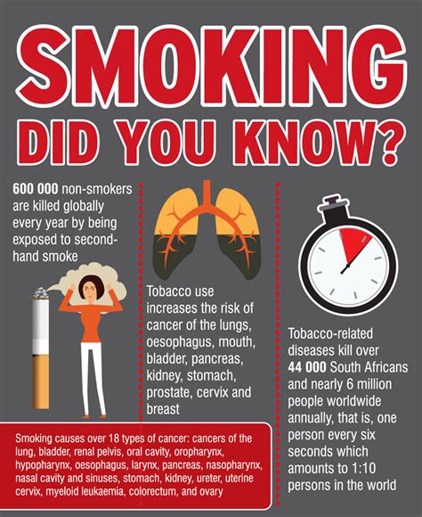 smoking did you know cansa the cancer association of south africa cansa the cancer