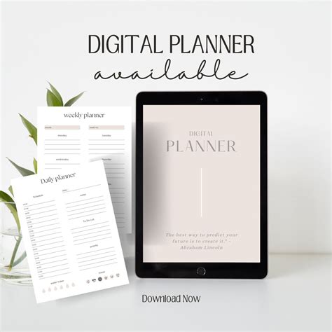 Undated Digital Planner Daily Monthly Weekly Digital Planner Goodnotes
