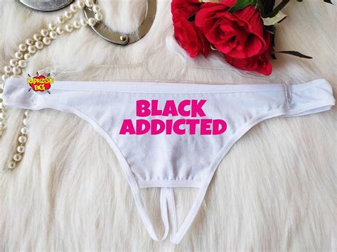 black addicted thong queen of spades i love bbc panties qos etsy