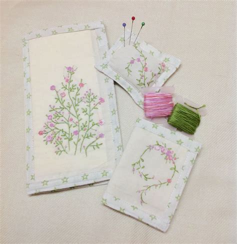 A Beautiful Stitching Kit Needle Book And Pincushion Sewing Case