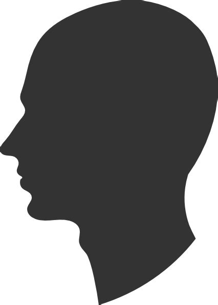 Male Profile Silhouette Clip Art at Clker.com - vector ...