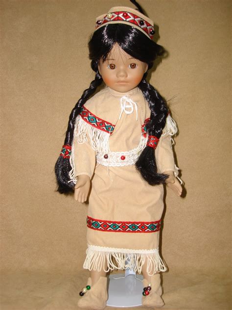 Paradise Galleries Porcelain Indian Maiden Doll Emily New In O B ”
