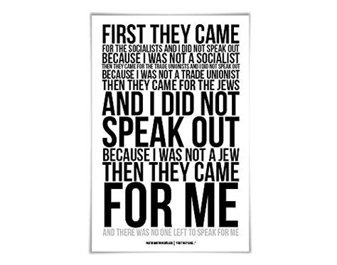 first they came then they came for me art print 60 colours 6 sizes martin
