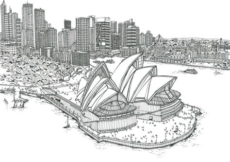 Sydney Opera House Drawing By Lera Ryazanceva Artmajeur