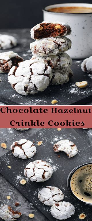 Chocolate Hazelnut Crinkle Cookies Wishes And Dishes
