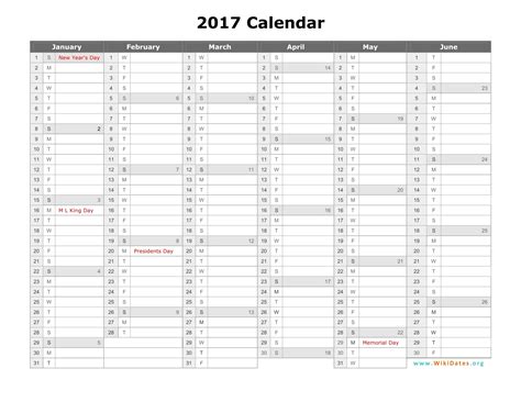 Printable 3 year calendar 2016 2017 2018. 2017 Calendar | WikiDates.org