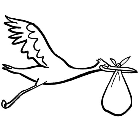 Grafiken storch mit baby bilder. Kostenlose Malvorlage Vögel: Storch mit Baby zum Ausmalen