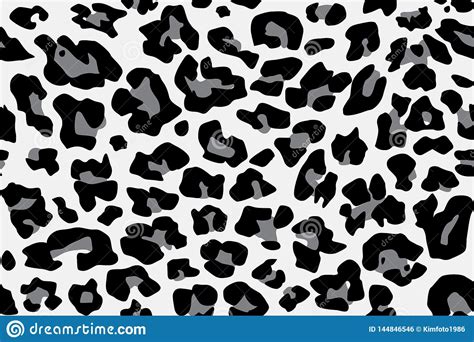 Texture Repeating Seamless Pattern Snow Leopard Jaguar White Leopard Stock Vector Illustration