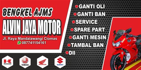 Spanduk Bengkel Motor Newstempo