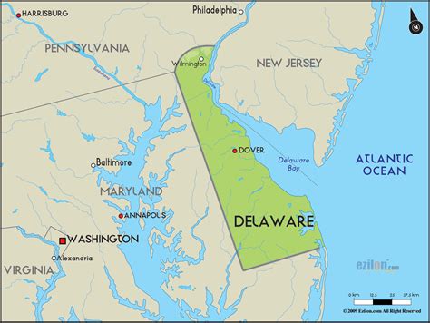 Geographical Map Of Delaware And Delaware Geographical Maps Map Of