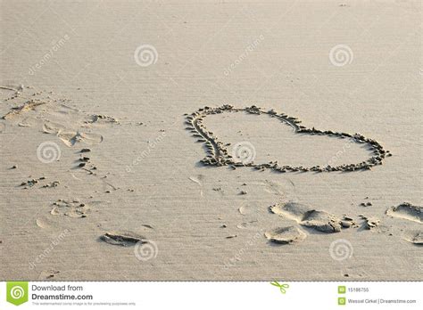 heart of love drawn in the sand stock image image of drawn nature 15186755