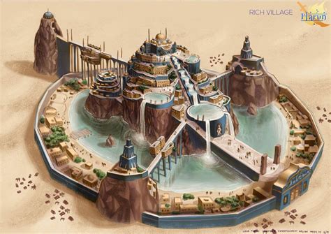 Ciutat Planar A Un Desert Shi Arriba Des Dathas Fantasy City Map