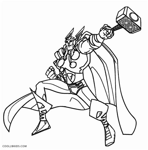 Coloriages - Thor - Coloriages Gratuits à Imprimer