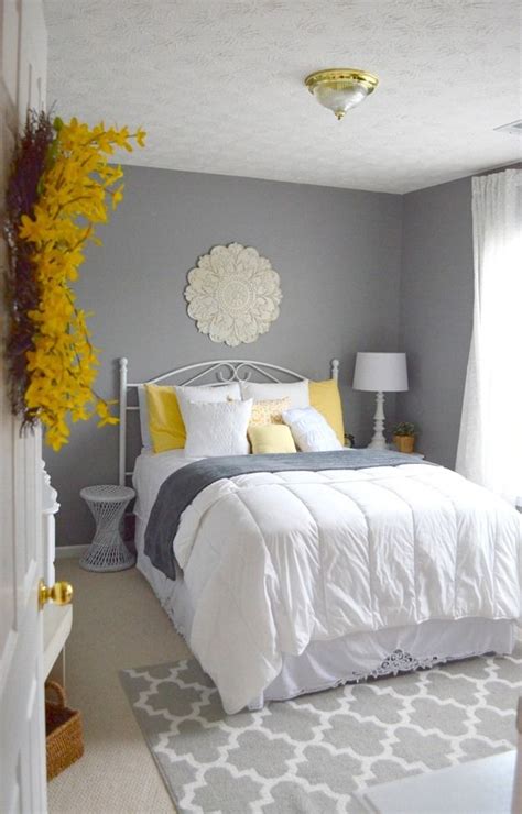 Below you can see some great gray bedroom ideas. Guest bedroom - gray, white and yellow guest bedroom ...