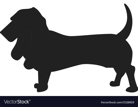 Basset Hound Silhouette Royalty Free Vector Image