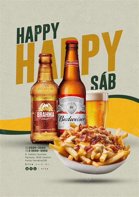 Cervejaria Happy Hour Cerveja Brahma Chopp Budweiser E Porção De