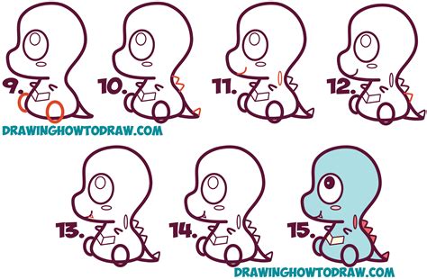 How To Draw Cute Chibi Kawaii Totodile From Pokemon With Easy Step