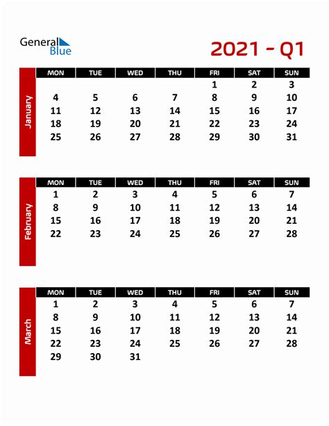 Editable Quarterly Calendar Template In Pdf Word And Excel