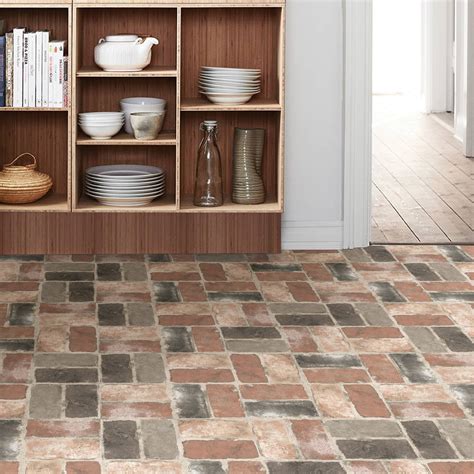 Buy Floorpops Harvard Brick Red 12 In X 12 In Peel And Stick Virgin