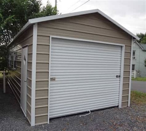 18x20 Boxed Eave Roof Steel Garage Alans Factory Outlet