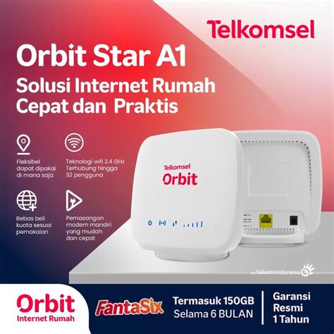 Advan Telkomsel Orbit Star A1 Modem Router 4g Wifi High Speed 150gb
