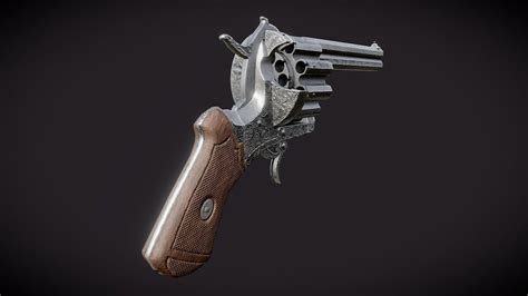 20 Round Revolver Updated Textures 3d Model By An Phung Anphung97