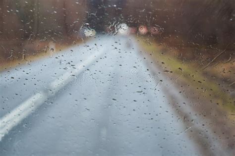 Driving In The Rain Rain On The Highway Rainy Weather Stock Photo