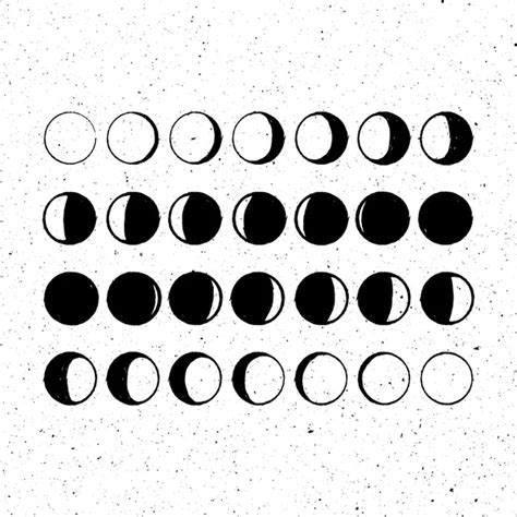 The Weather Moon Phases Flat Symbols Black — Stock Vector © Spiral