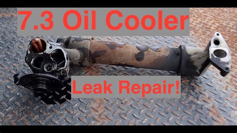 Oil Cooler Failure 73 Powerstroke Youtube