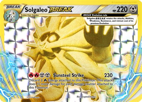 Hp Print Pokemon Break Cards Solgaleo Break Custom Pokemon Card By