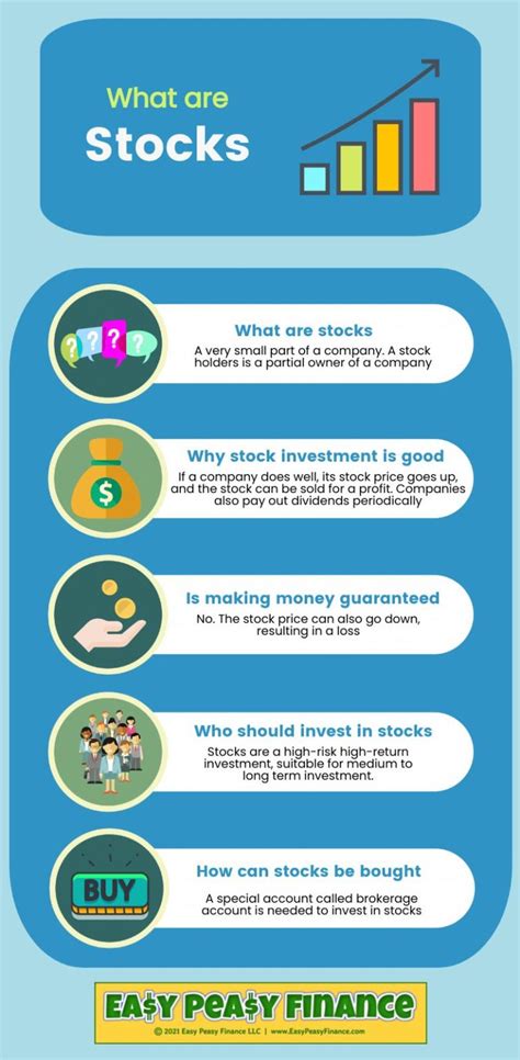 Infographic What Are Stocks Easy Peasy Finance For Kids And Beginners