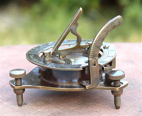 ancient nautical decor vintage antique style brass sundial compass maritime nautical compass