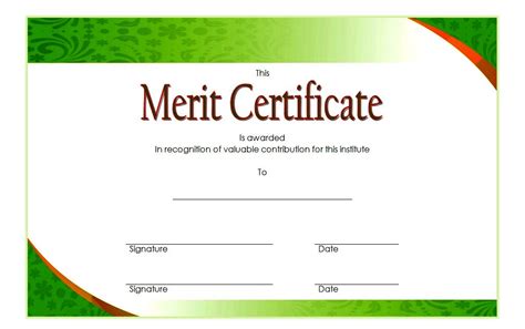 10 Certificate Of Merit Templates Editable Free Download Fresh