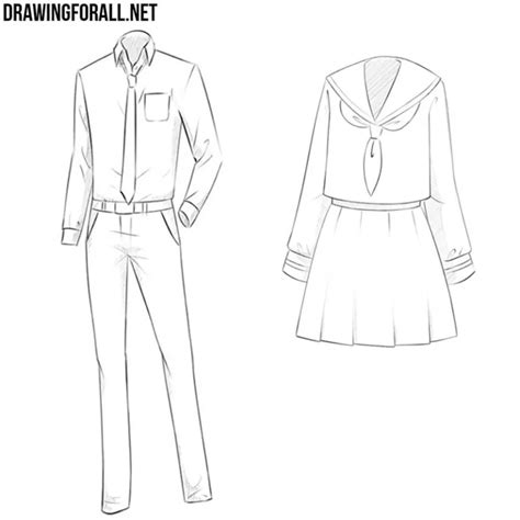 How To Draw Anime Girl Clothes Step By Step